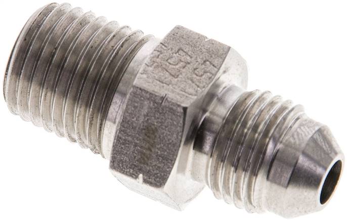 Partbase DN 14 NPT-1/2 ES Doppelnippel NPT 1/4"-UNF 1/2"-20(JIC), 1.4571