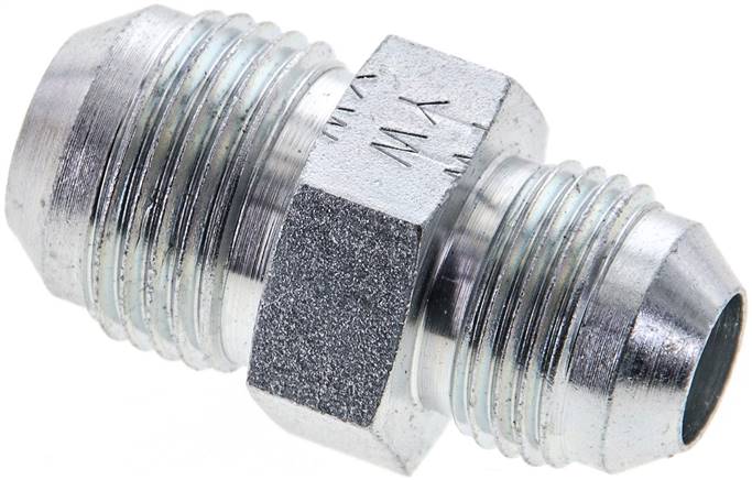 Partbase DN 7/8-3/4 Doppelnippel UNF 7/8"-14(JIC)-UNF 3/4"-16(JIC), Stahl verzinkt