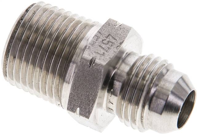 Partbase DN 38 NPT-9/16 ES Doppelnippel NPT 3/8"-UNF 9/16"-18(JIC), 1.4571