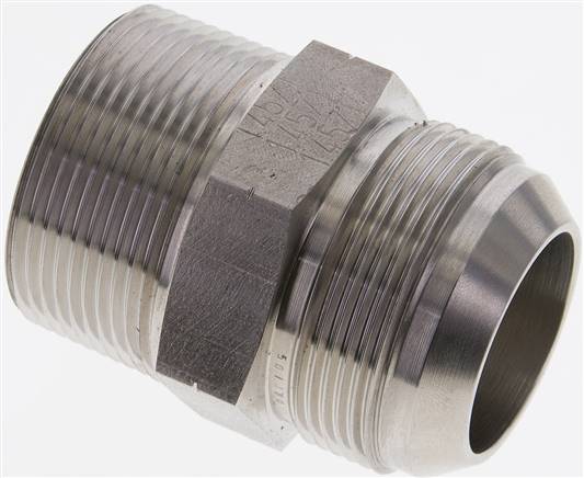 Partbase DN 112 NPT-17/8 ES Doppelnippel NPT 1-1/2"-UN 1-7/8"-12(JIC), 1.4571
