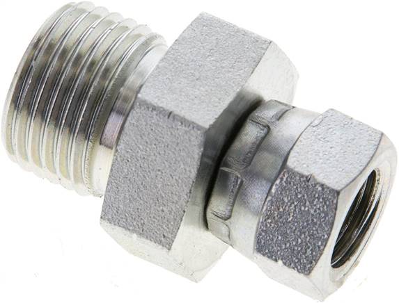 Partbase EV 1412 HD Einstellb. Einschraubverschr. 60°Keg.(G 1/4")-G 1/2"(AG)