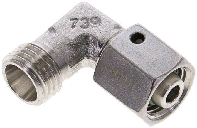 Partbase XEW 8 L ES Einstellb. Winkel-Schneidringverschr. 8 L (M14x1,5), ohne Mutter & Schneidring, 1.4571