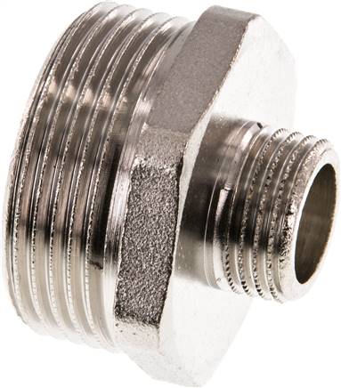 Partbase DN 11412 MSV Doppelnippel G 1-1/4"-G 1/2", Messing vernickelt