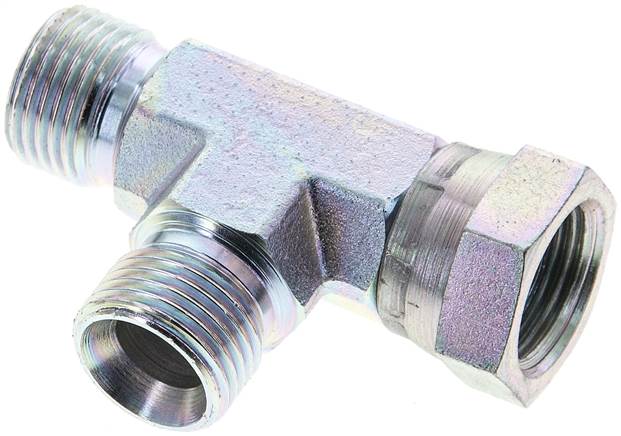 Partbase LTE 12 HD LTE-T-Stück, 60°-Kegel, G 1/2"(AG/IG), Stahl verzinkt