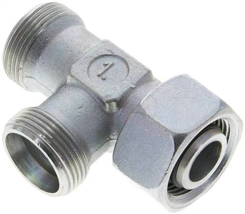 Partbase XEL 18 L Einstellb. L-Schneidringverschraubung 18 L (M26x1,5), ohne Mutter & Schneidring, Stahl verzinkt