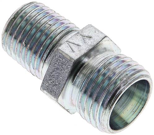 Partbase XGE 10 LR NPT Gerade Schneidringverschr. NPT 1/4"-10 L (M16x1,5), ohne Mutter & Schneidring, Stahl verzinkt