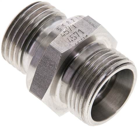 Partbase XGE 15 LR ES ED Gerade Schneidringverschr. G 1/2"-15 L (M22x1,5), ohne Mutter & Schneidring, 1.4571
