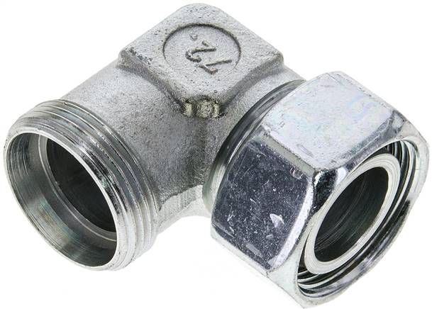 Partbase XEVW 28 L Einstellb. Winkel-Schneidringverschr. 28 L (M36x2), ohne Mutter & Schneidring, Stahl verzinkt