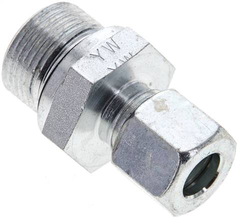 Partbase GE 10 LM M22 ED Gerade Schneidringverschr. M 22x1,5-10 L (M16x1,5), Stahl verzinkt