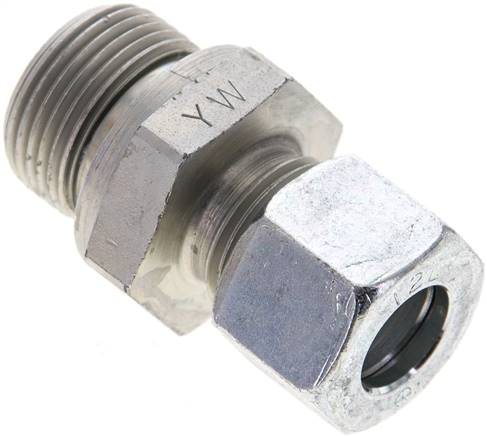 Partbase GE 12 LM M22 ED Gerade Schneidringverschr. M 22x1,5-12 L (M18x1,5), Stahl verzinkt