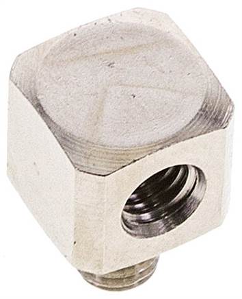 Partbase GL 50 MSV 90°-Winkel M 5(IG)-M 5(AG), Messing vernickelt