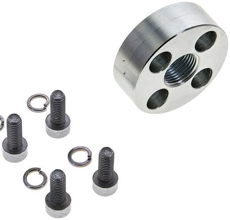 Partbase BFG 38/LK30 Gerade Flanschverschraubung Pumpenflansch LK 30, G 3/8"