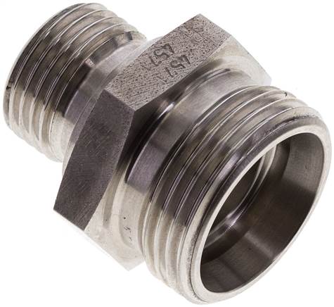 Partbase XGE 22 LR 1/2 ES Gerade Schneidringverschr. G 1/2"-22 L (M30x2), ohne Mutter & Schneidring, 1.4571