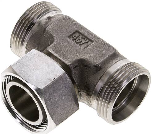 Partbase XEVT 28 L ES Einstellb. T-Schneidringverschraubung 28 L (M36x2), ohne Mutter & Schneidring, 1.4571