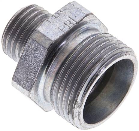 Partbase XGR 15/8 L Reduzierverschraubung 15 L (M22x1,5)-8 L (M14x1,5), ohne Mutter & Schneidring, Stahl verzinkt