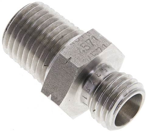 Partbase XGE 6 LR 1/4 ES NPT Gerade Schneidringverschr. NPT 1/4"-6 L (M12x1,5), ohne Mutter & Schneidring, 1.4571