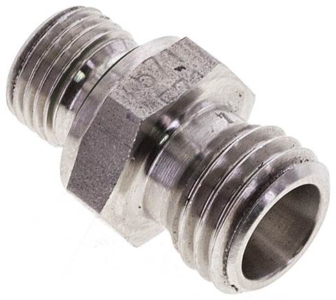 Partbase XGE 6 LM ES ED Gerade Schneidringverschr. M 10x1-6 L (M12x1,5), ohne Mutter & Schneidring, 1.4571