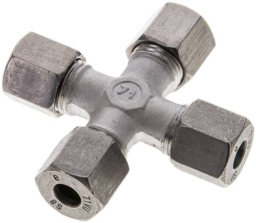 Partbase K 8 S ES Kreuz-Schneidringverschraubung 8 S (M16x1,5), 1.4571