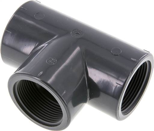 Partbase T 112 PVC T-Stück Rp 1-1/2" (IG), PVC-U