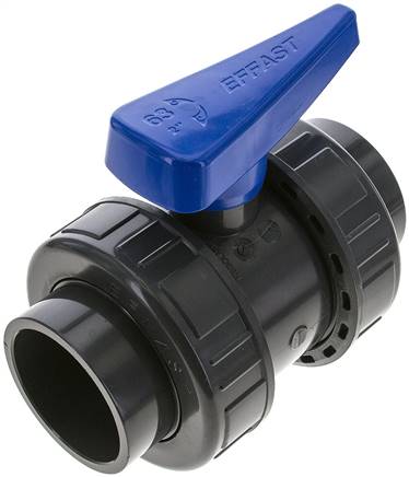 Partbase PVCKH 63 WASSER Klebemuffen-Kugelhahn, PVC-U / EPDM, 63mm (Wasserausf.)