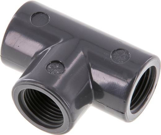 Partbase T 38 PVC T-Stück Rp 3/8" (IG), PVC-U
