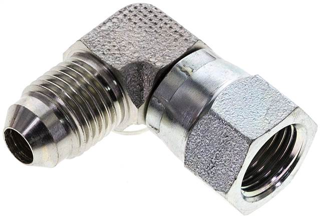 Partbase WE 1/2 JIC 90°-Einschraubwinkel, UNF 1/2"-20 (JIC), Stahl verzinkt