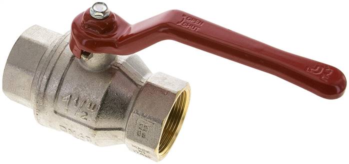 Partbase KH 112 Messing-Kugelhahn, Rp 1-1/2", -0,9 bis 30 bar, voller Durchgang