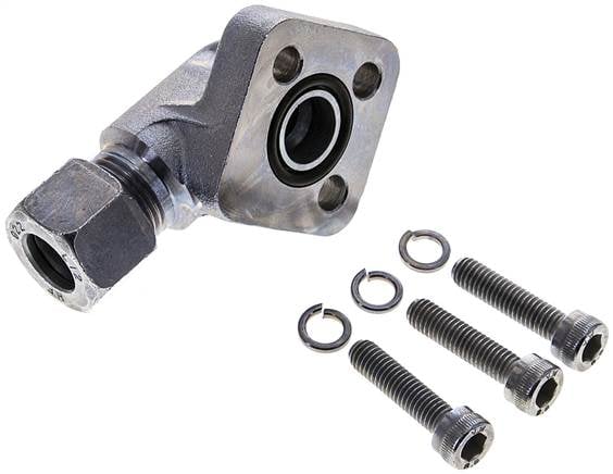 Partbase BFW3 12L/LK30 Winkel-Flanschverschraubung Pumpenflansch LK 30, 12 L (M18x1,5)