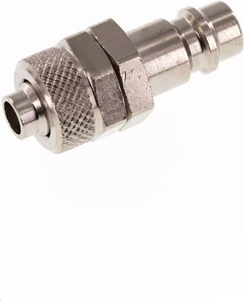 Partbase KSK 8 NW7 MSV Kupplungsstecker (NW7,2) 10x8mm Schlauch, Messing vernickelt
