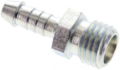 Partbase 851 0400 Schlauchnippel 6 L (M12x1,5), 5 - 6mm, Stahl verzinkt
