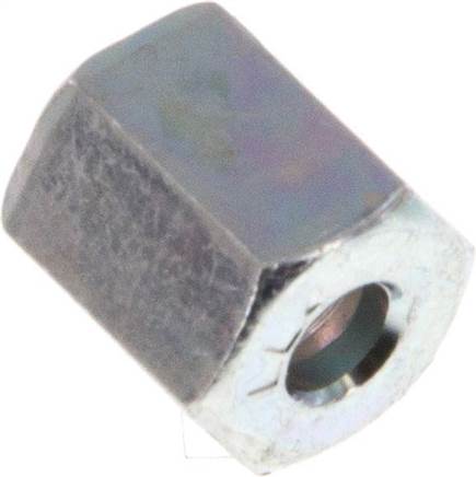 Partbase M 4 LL Überwurfmutter f. Schneidringverschr. 4 LL (M8x1), Stahl verzinkt