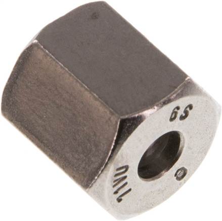 Partbase M 6 S ES Überwurfmutter f. Schneidringverschr. 6 S (M14x1,5), 1.4571