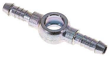 Partbase 882 0404 Doppel-Schlauchnippel 10mm Ring, 5 - 6mm, Stahl verzinkt