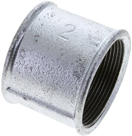 Partbase MU 20 ST Rundmuffe Rp 2"-Rp 2", Temperguss verzinkt