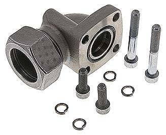 Partbase BFW 35L/LK55 Winkel-Flanschverschraubung Pumpenflansch LK 55, 35 L (M45x2)