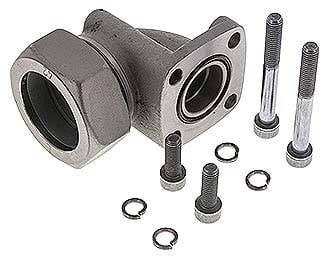 Partbase BFW 42L/LK55 Winkel-Flanschverschraubung Pumpenflansch LK 55, 42 L (M52x2)