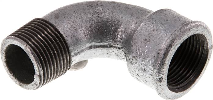 Partbase BO 34 IAK ST 90°-Bogen Rp 3/4"(IG)-R 3/4"(AG), Temperguss verzinkt