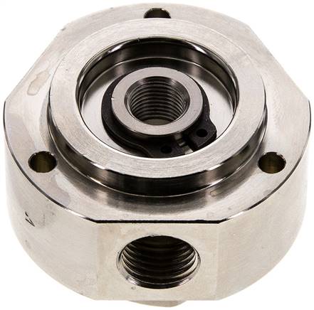 Partbase DDFV 38-3 VU Drehverteiler G 3/8"-3x G 1/4", 3-fach, Einsatz für Vakuum