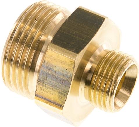 Partbase DN 1012 MS Doppelnippel G 1"-G 1/2", Messing/Rotguss
