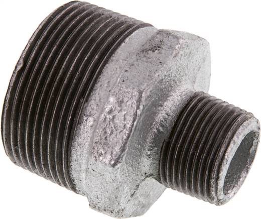 Partbase DN 11234 K ST Doppelnippel R 1-1/2"-R 3/4", Temperguss verzinkt