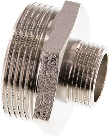 Partbase DN 11234 MSV Doppelnippel G 1-1/2"-G 3/4", Messing vernickelt