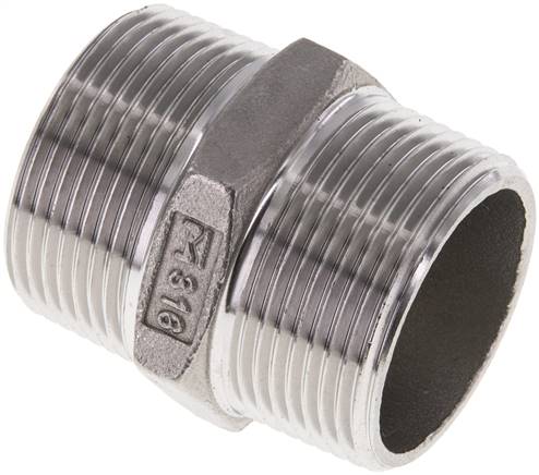 Partbase DN 114114 K ES NPT Doppelnippel NPT 1-1/4"-NPT 1-1/4", 1.4408