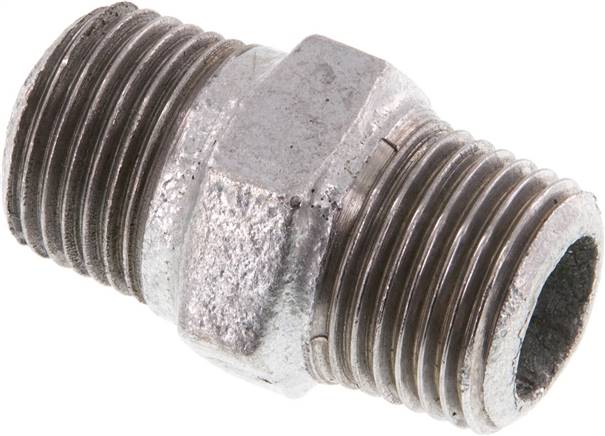 Partbase DN 1212 K ST Doppelnippel R 1/2"-R 1/2", Temperguss verzinkt