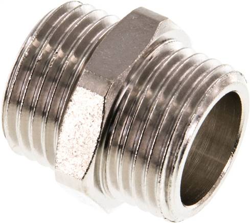Partbase DN 1212 MSV Doppelnippel G 1/2"-G 1/2", Messing vernickelt