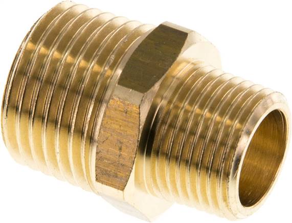 Partbase DN 1238 K MS Doppelnippel R 1/2"-R 3/8", Messing/Rotguss