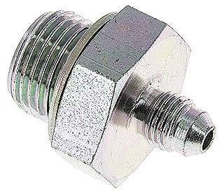 Partbase DN 12-7/16 Doppelnippel G 1/2"-UNF 7/16"-20(JIC), Stahl verzinkt
