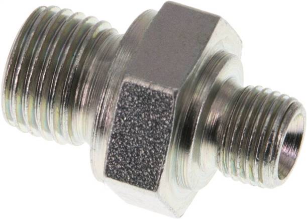 Partbase DN 1418 HD Hydraulik-Doppelnippel G 1/4"-G 1/8", Stahl verzinkt