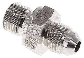 Partbase DN 14-1/2 ES Doppelnippel G 1/4"-UNF 1/2"-20(JIC), 1.4571