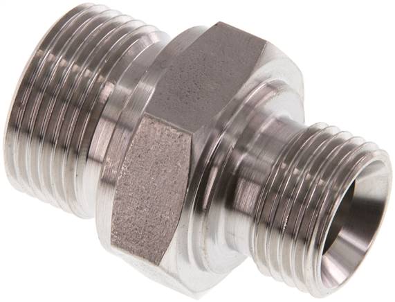 Partbase DN 3412 HD ES Hydraulik-Doppelnippel G 3/4"-G 1/2", 1.4571