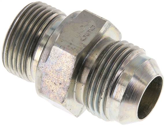 Partbase DN 34-11/16 Doppelnippel G 3/4"-UN 1-1/16"-12(JIC), Stahl verzinkt